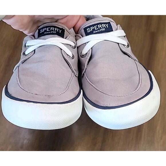 Sperry Top‑Sider Pier Boat Light Gray Canvas Women’s Size 8.5 M – GUC - Picture 6 of 9